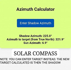 Solar compass web app
