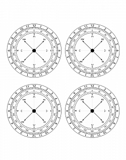Underside - equatorial sundial - Southern hemisphere = northern hemisphere top side)