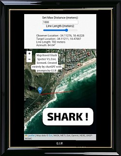 Map-based Shark Spotter V1. I created this app in much less than an afternoon. Originally i wanted simple app to point out where to paint North South arrow onto pavement, at beach.